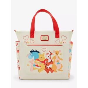 Loungefly Disney Winnie The Pooh Hearts Convertible Tote Bag NWT